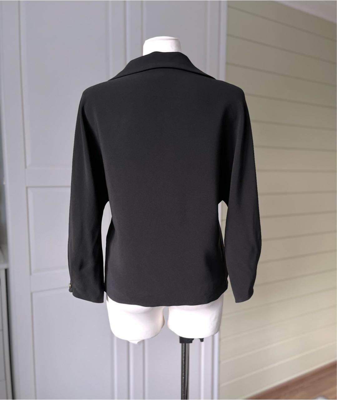 GUCCI Черная вискозная блузы, фото 2