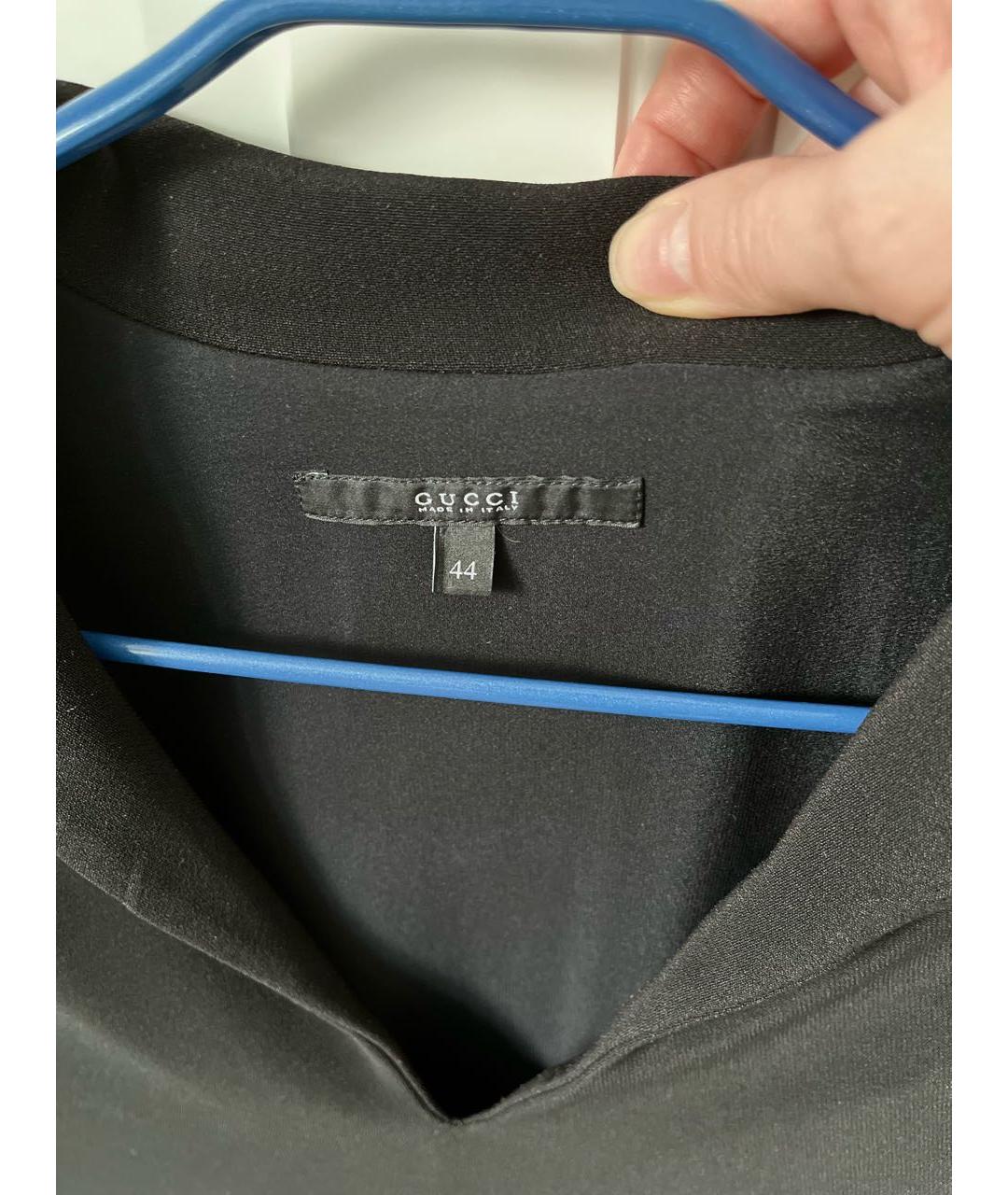 GUCCI Черная вискозная блузы, фото 4