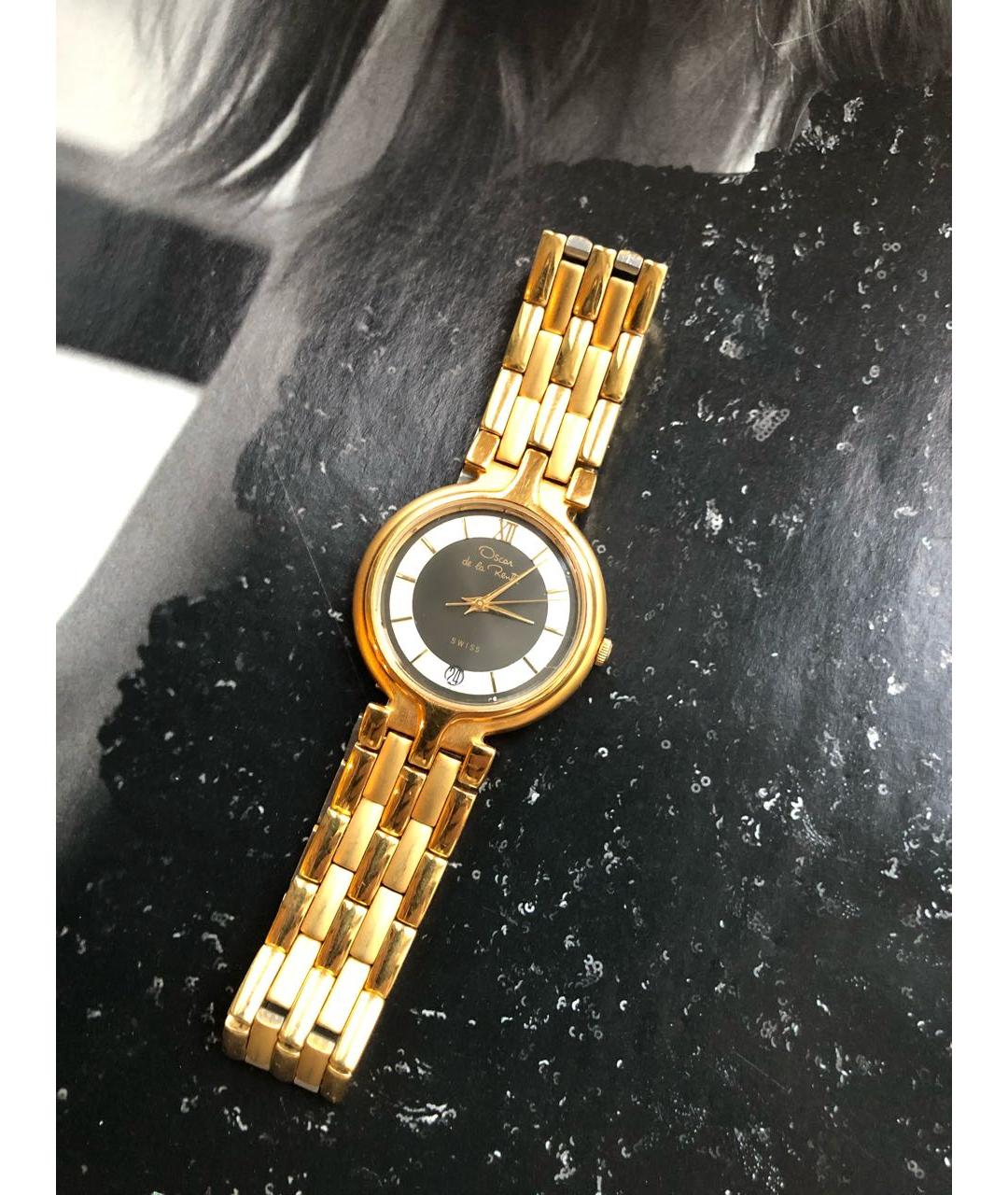 OSCAR DE LA RENTA Золотые металлические часы, фото 3