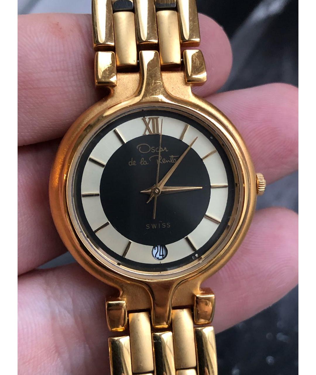 OSCAR DE LA RENTA Золотые металлические часы, фото 2