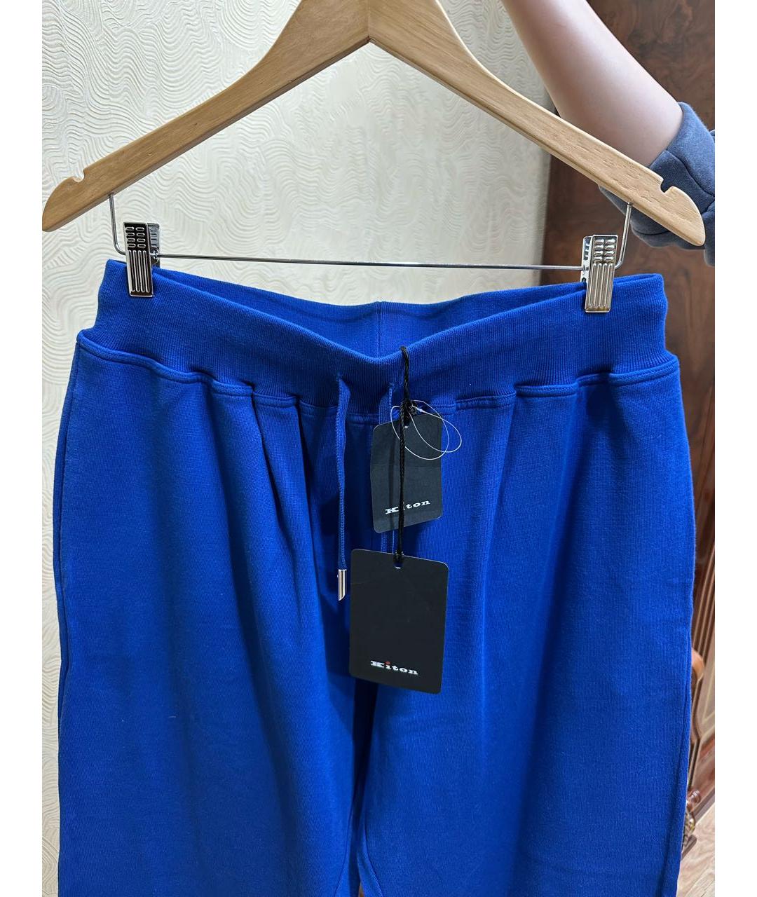 KITON Синий хлопковый спортивный костюм, фото 6