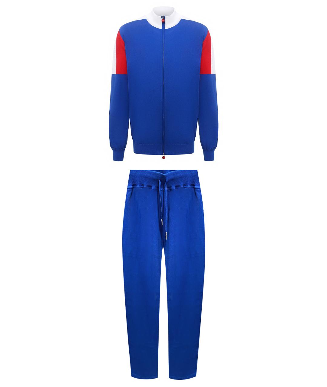 KITON Синий хлопковый спортивный костюм, фото 1