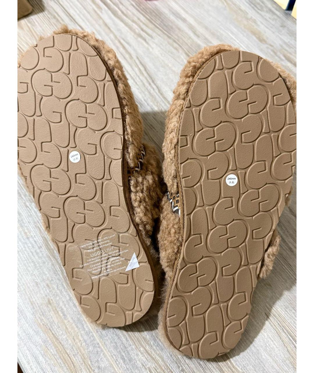 UGG AUSTRALIA Бежевые мюли, фото 4