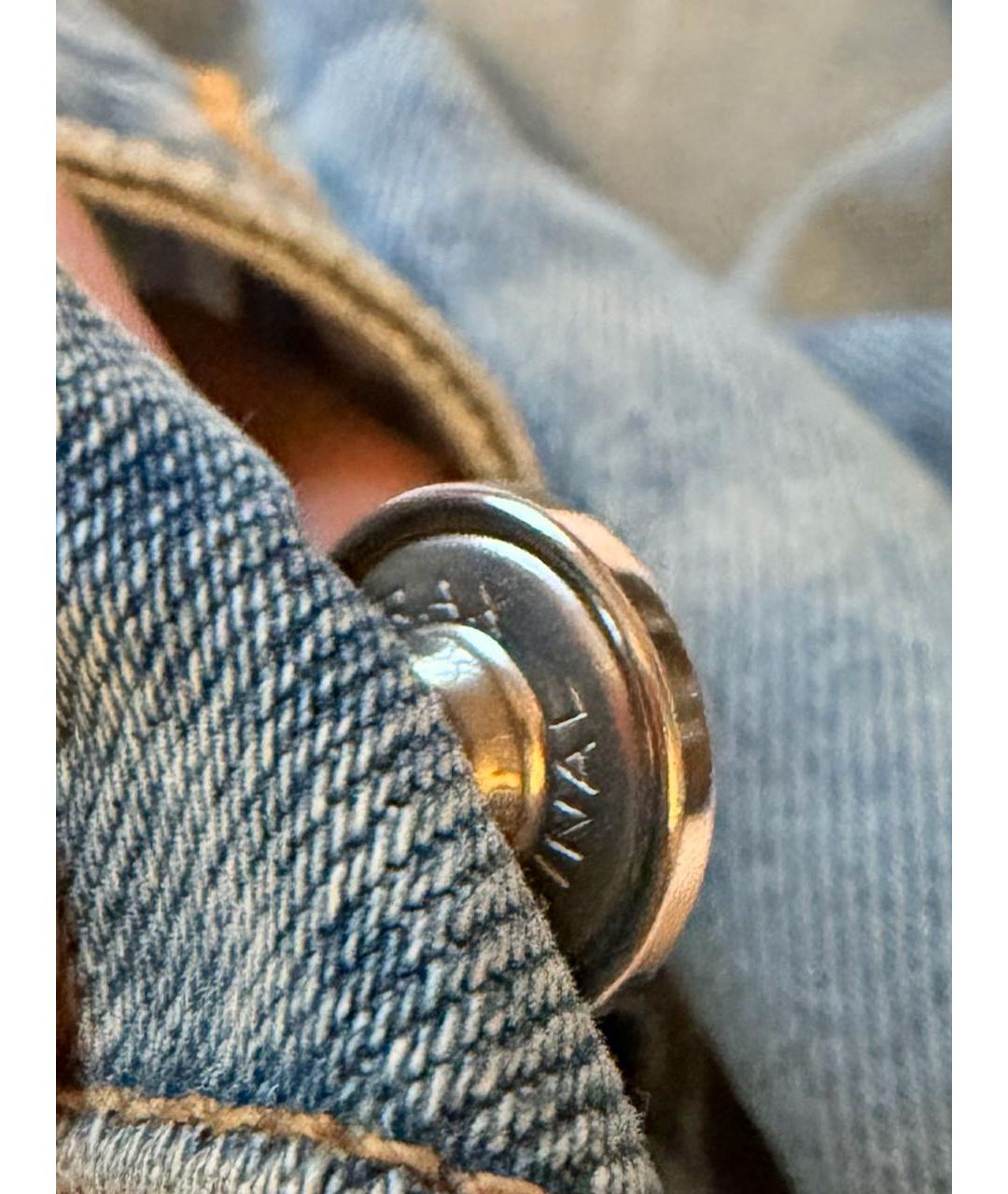 AMIRI Синие хлопковые прямые джинсы, фото 7