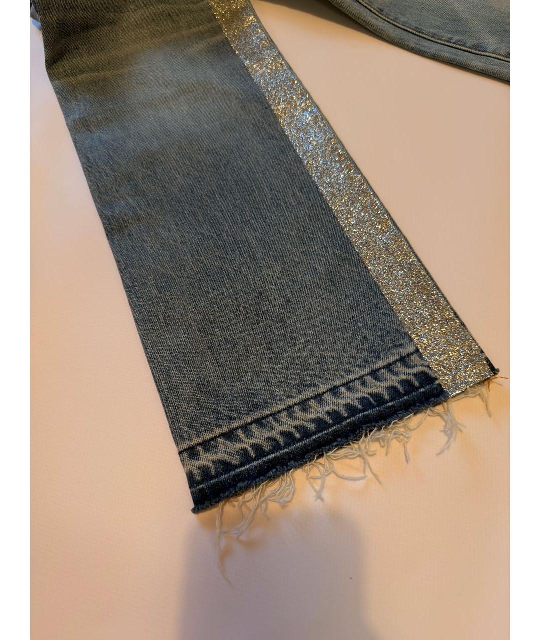 AMIRI Синие хлопковые прямые джинсы, фото 5