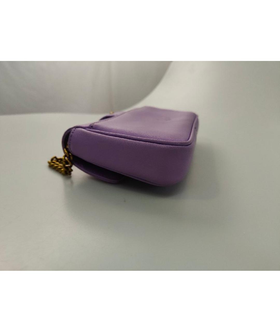 PINKO Фиолетовая кожаная сумка через плечо, фото 2