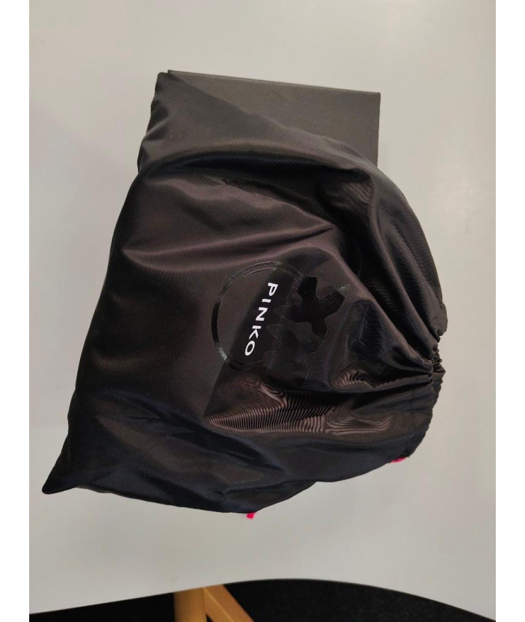 PINKO Фиолетовая кожаная сумка через плечо, фото 5