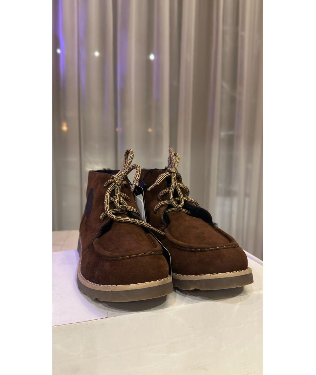 DOLCE & GABBANA KIDS Коричневые замшевые ботинки, фото 2