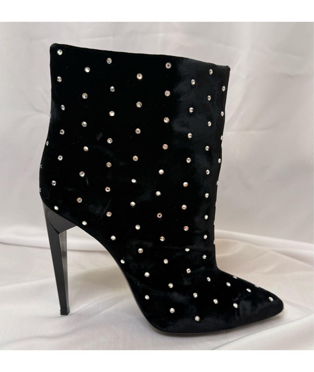 SAINT LAURENT Черные замшевые ботильоны, фото 9
