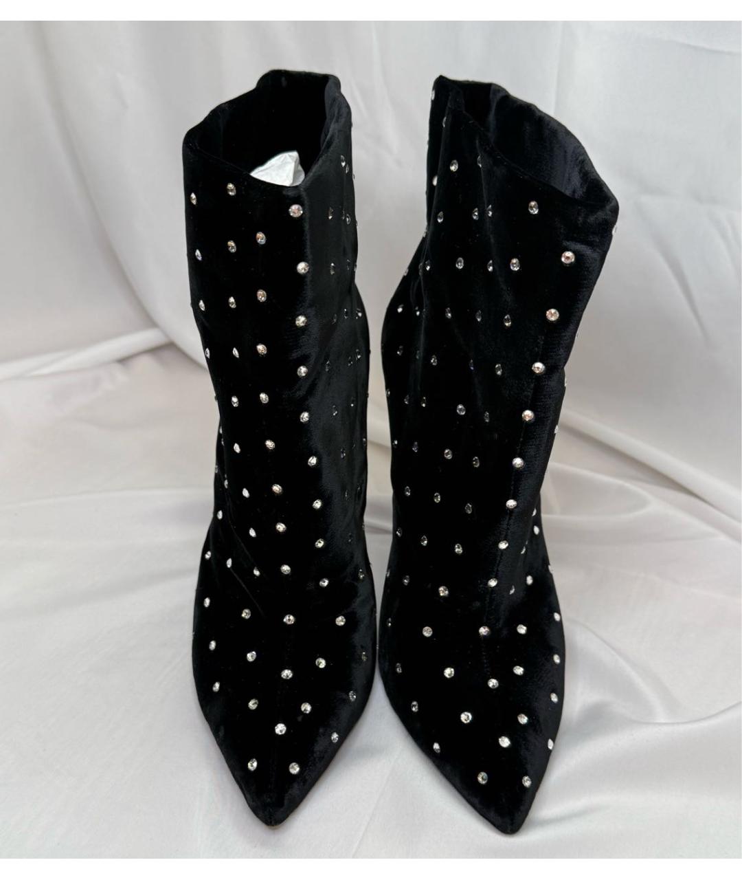SAINT LAURENT Черные замшевые ботильоны, фото 2