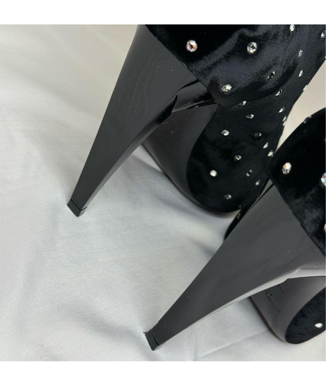 SAINT LAURENT Черные замшевые ботильоны, фото 5