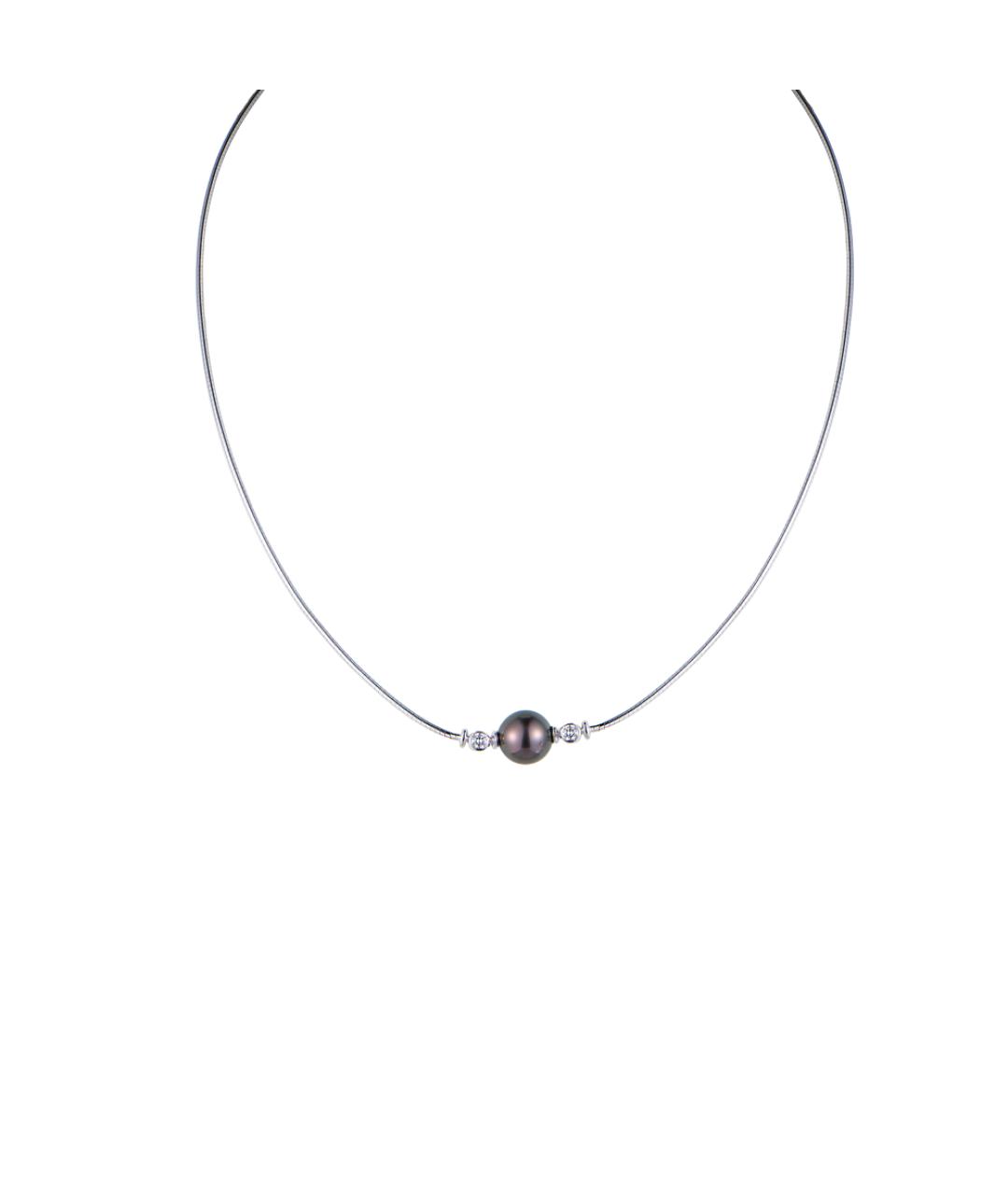 Mikimoto Серебряное колье из белого золота, фото 1