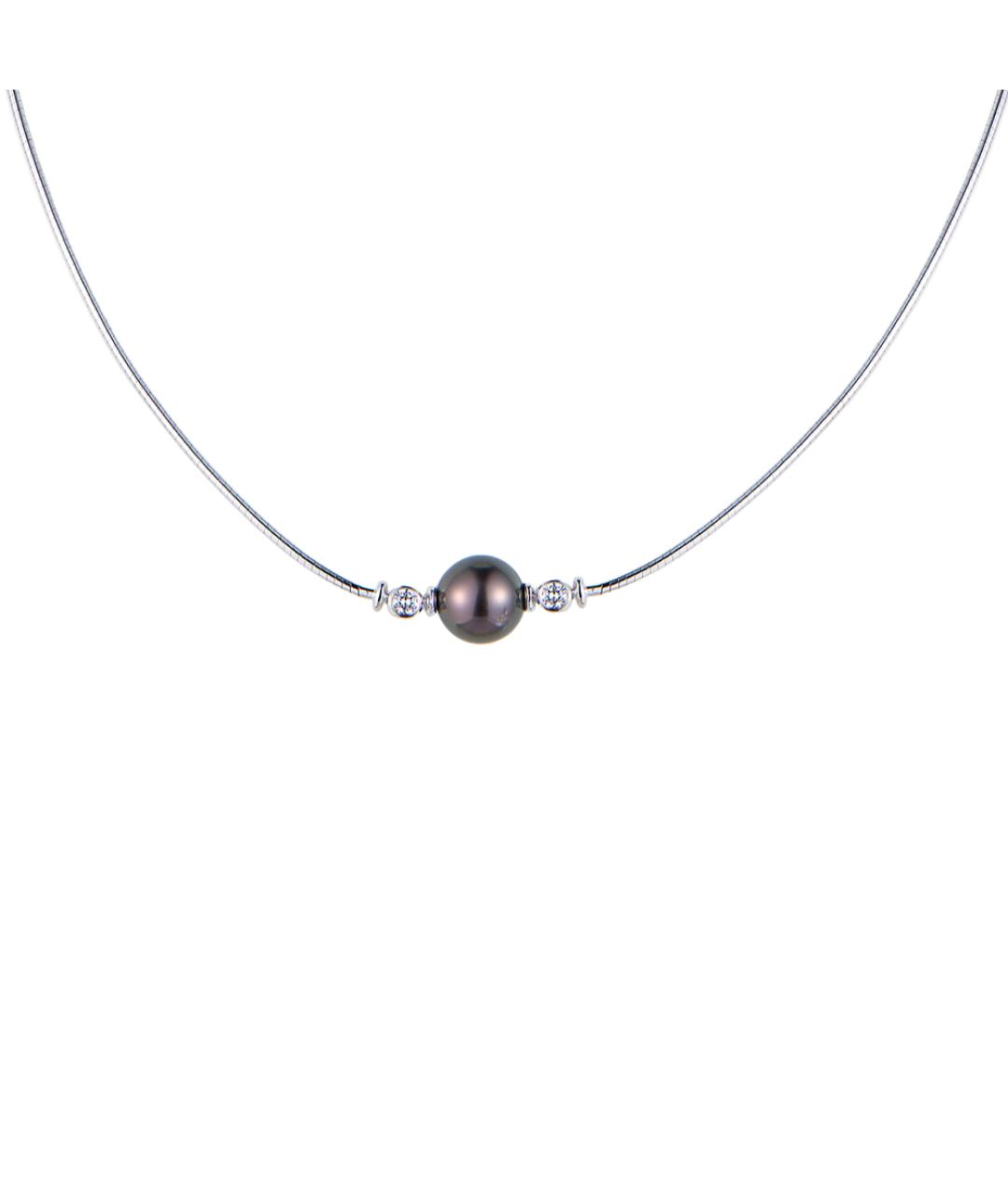 Mikimoto Серебряное колье из белого золота, фото 2