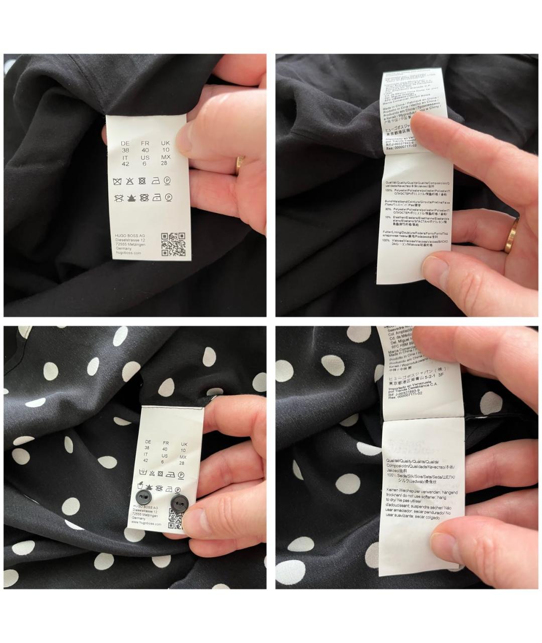 HUGO BOSS Черный шелковый костюм с юбками, фото 5