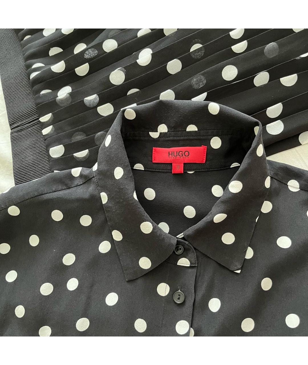 HUGO BOSS Черный шелковый костюм с юбками, фото 3