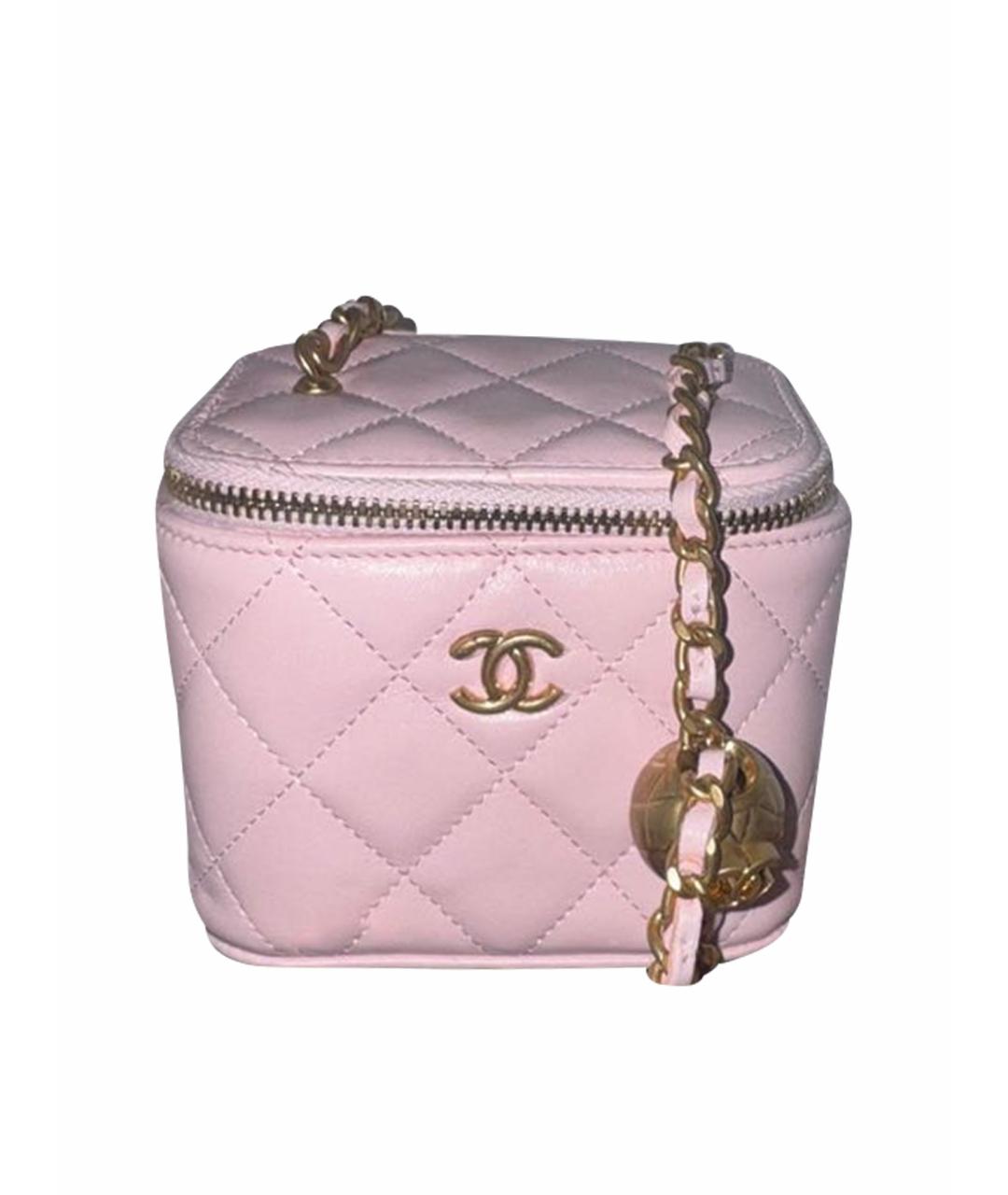 CHANEL Розовая кожаная сумка через плечо, фото 1
