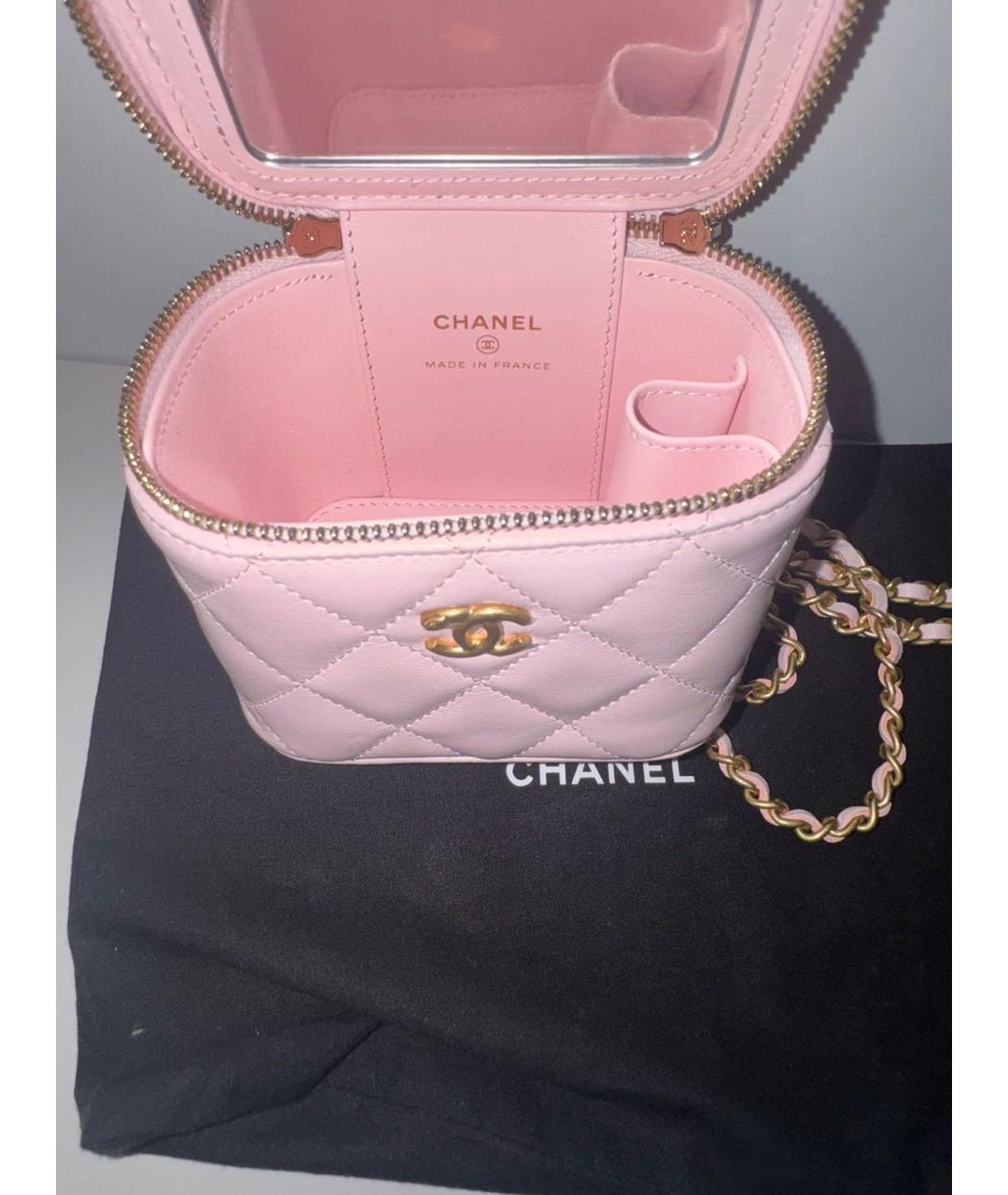 CHANEL Розовая кожаная сумка через плечо, фото 3