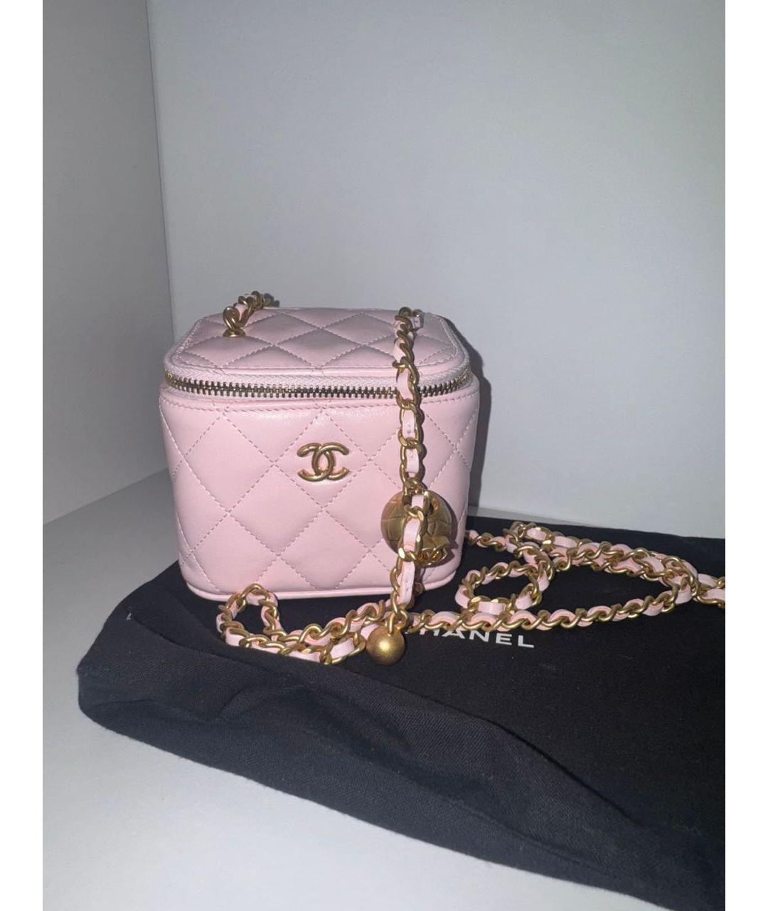 CHANEL Розовая кожаная сумка через плечо, фото 5