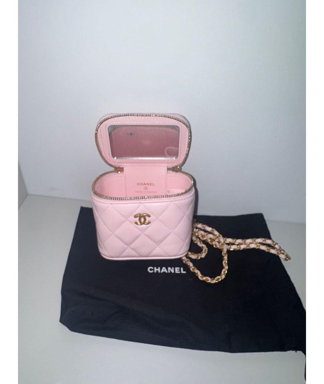 CHANEL Розовая кожаная сумка через плечо, фото 2