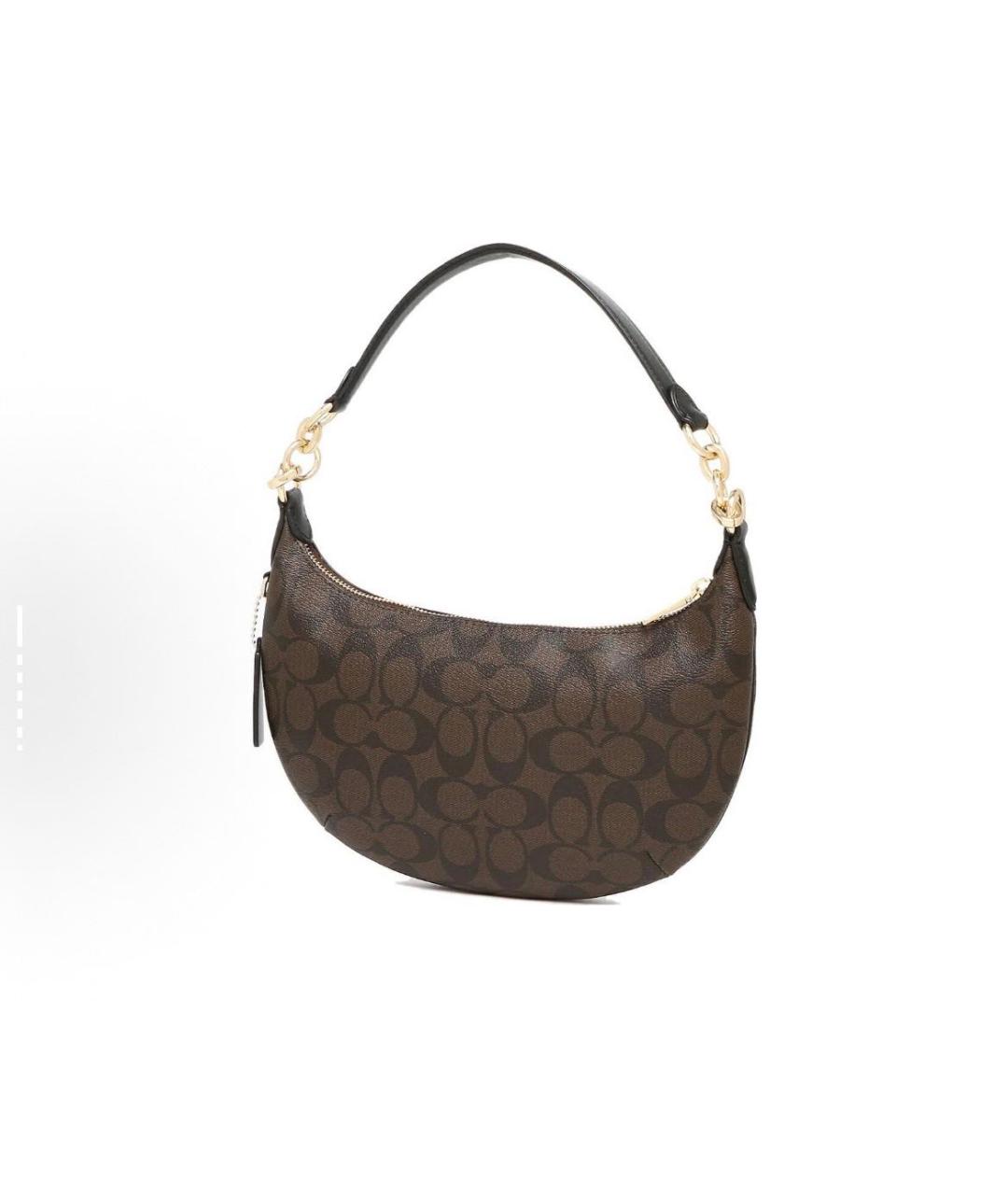 COACH Коричневая сумка с короткими ручками, фото 2