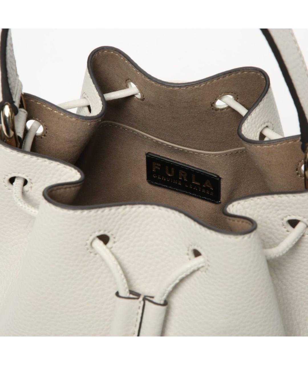 FURLA Белая кожаная сумка через плечо, фото 4