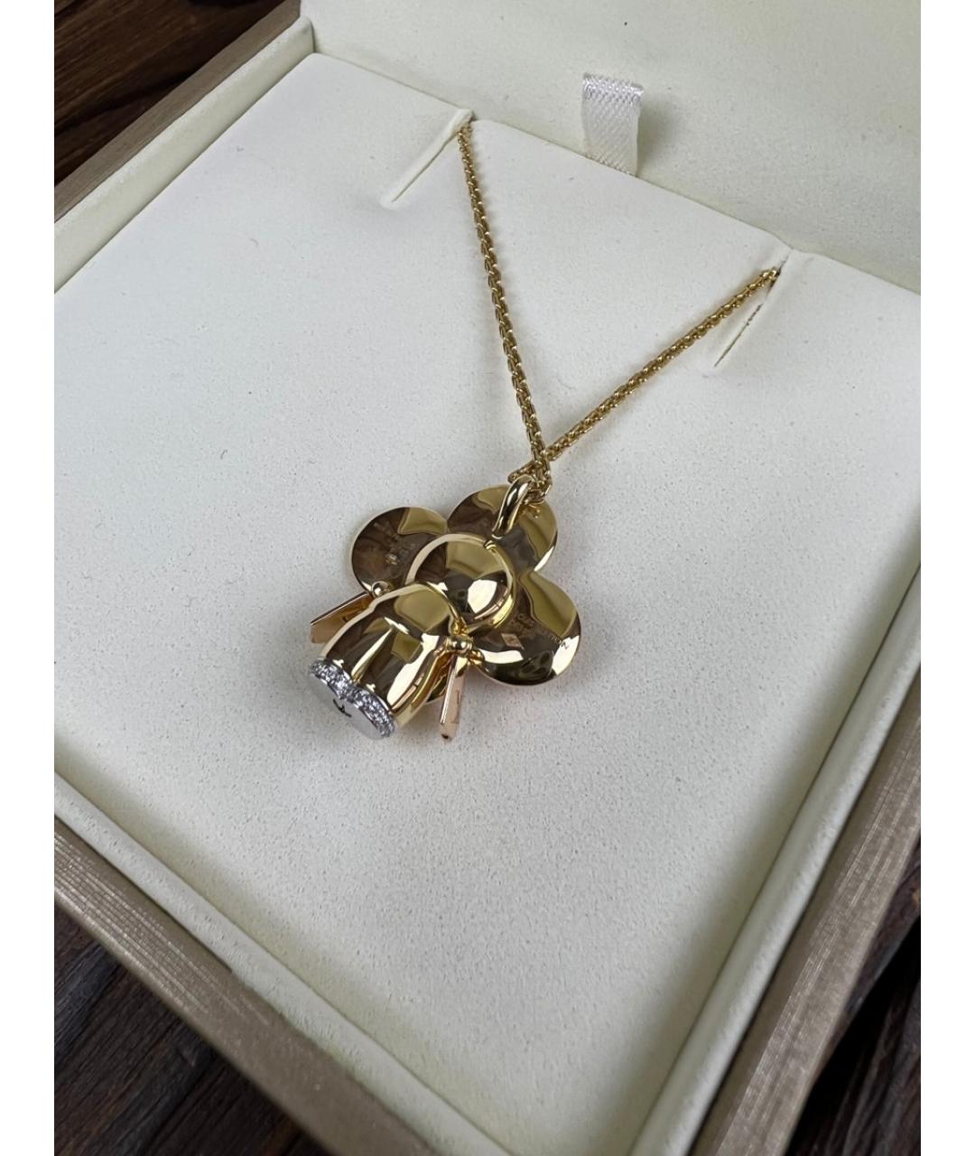 LOUIS VUITTON Красная подвеска из желтого золота, фото 7