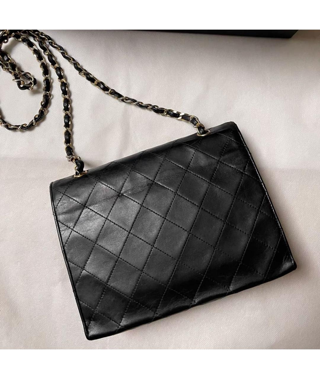 CHANEL Черная кожаная сумка через плечо, фото 2