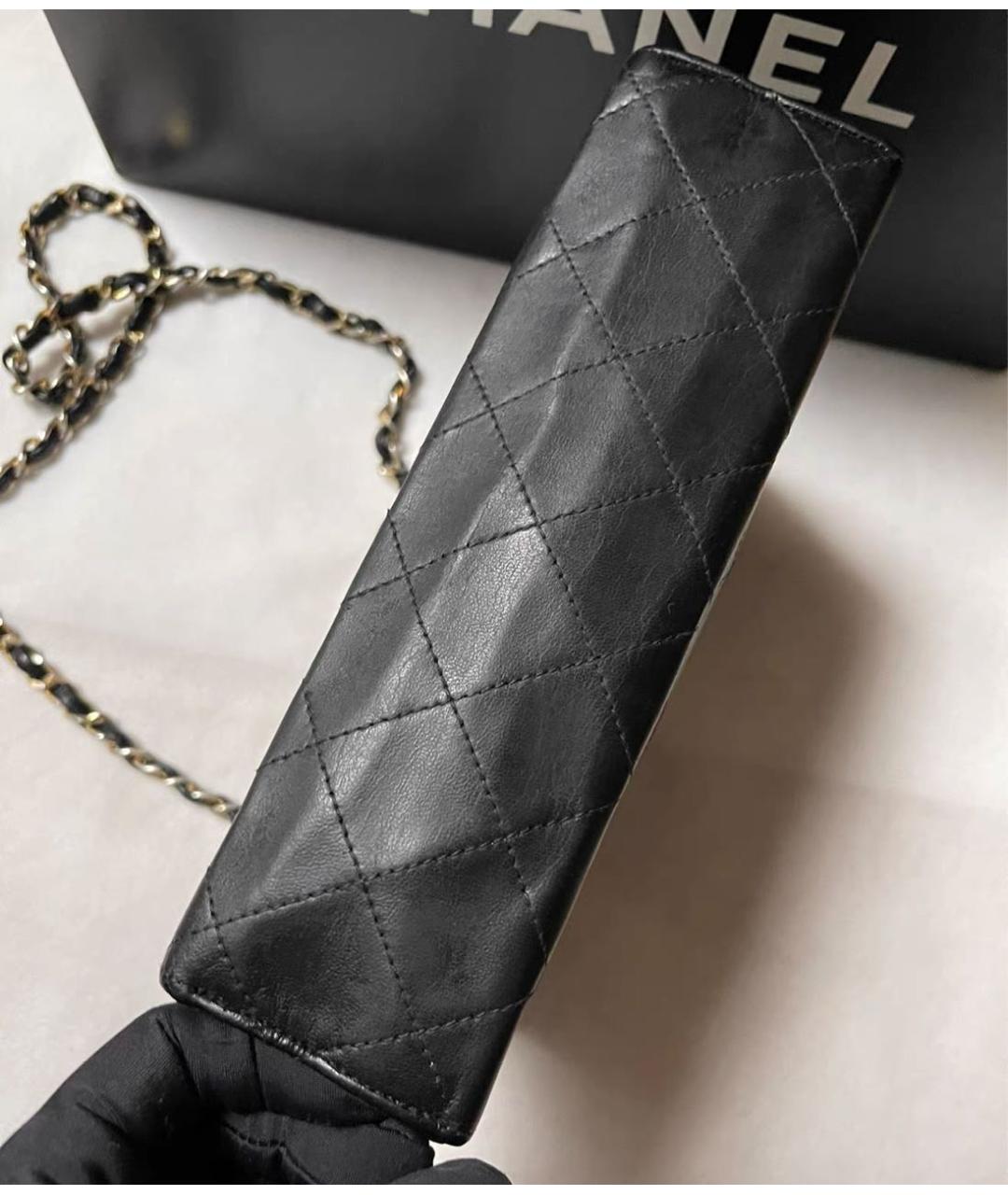 CHANEL Черная кожаная сумка через плечо, фото 3