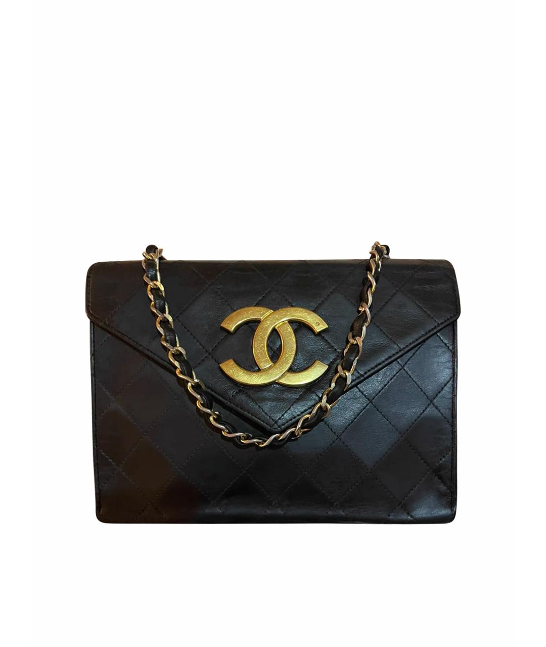CHANEL Черная кожаная сумка через плечо, фото 1