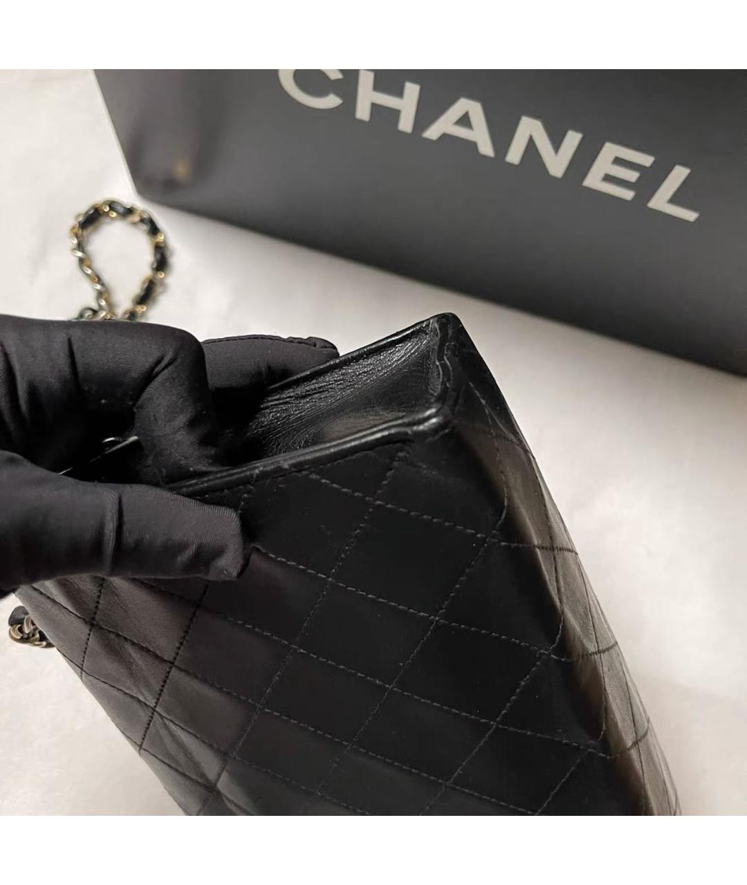 CHANEL Черная кожаная сумка через плечо, фото 5