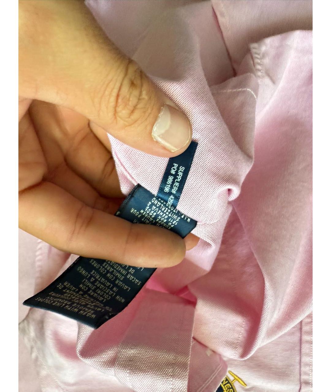 RALPH LAUREN Розовая хлопковая рубашка, фото 5