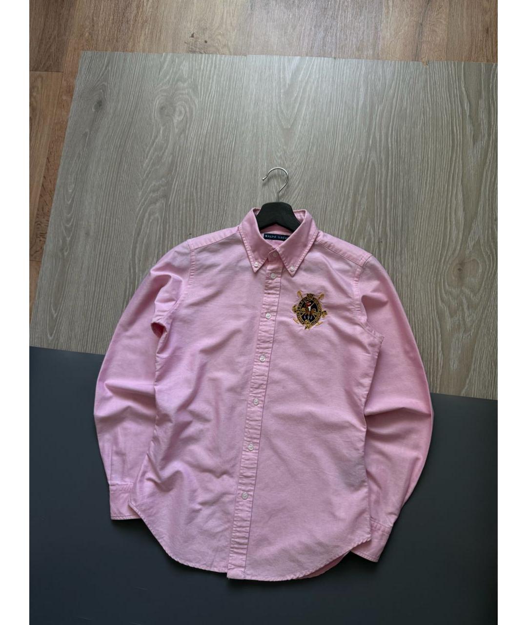 RALPH LAUREN Розовая хлопковая рубашка, фото 4