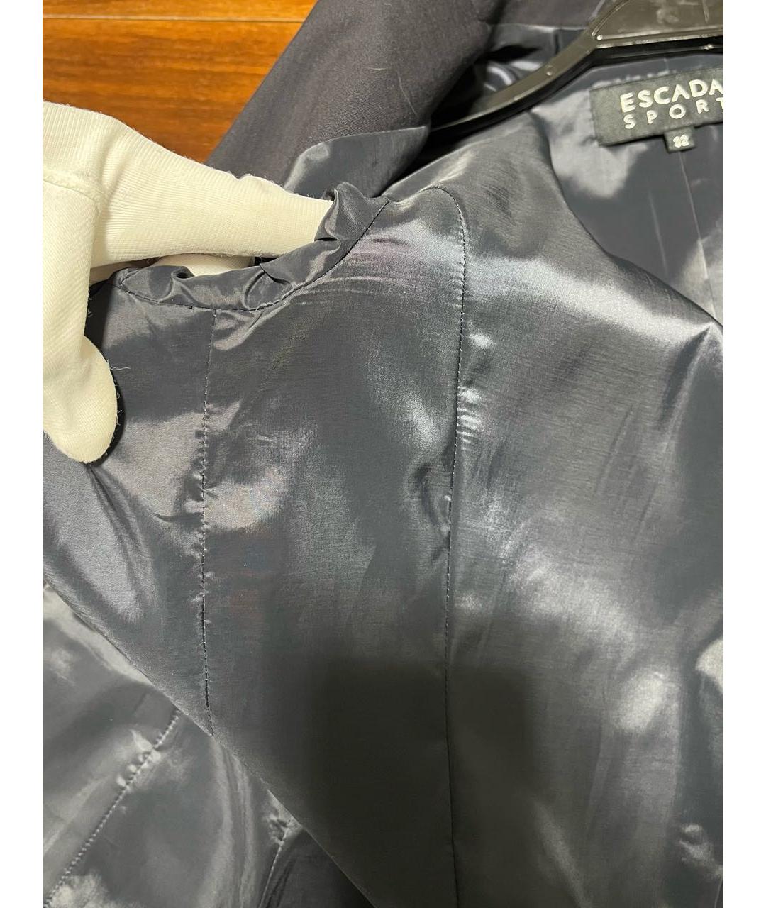 ESCADA Темно-синий шерстяной жакет/пиджак, фото 6