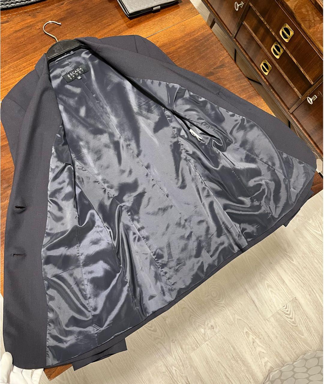 ESCADA Темно-синий шерстяной жакет/пиджак, фото 5