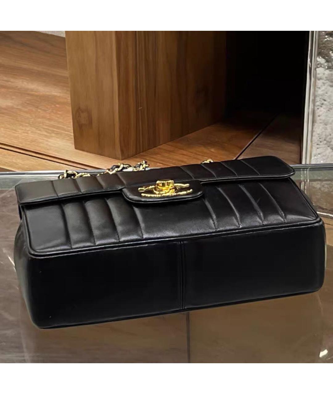 CHANEL Черная кожаная сумка через плечо, фото 5