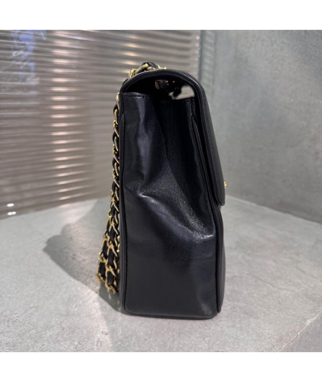 CHANEL Черная кожаная сумка через плечо, фото 8