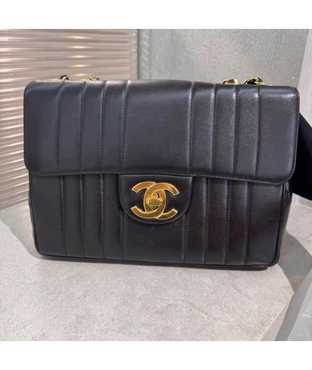 CHANEL Черная кожаная сумка через плечо, фото 3