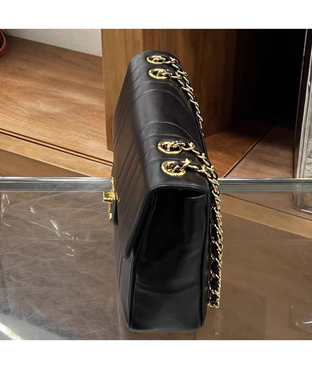 CHANEL Черная кожаная сумка через плечо, фото 4