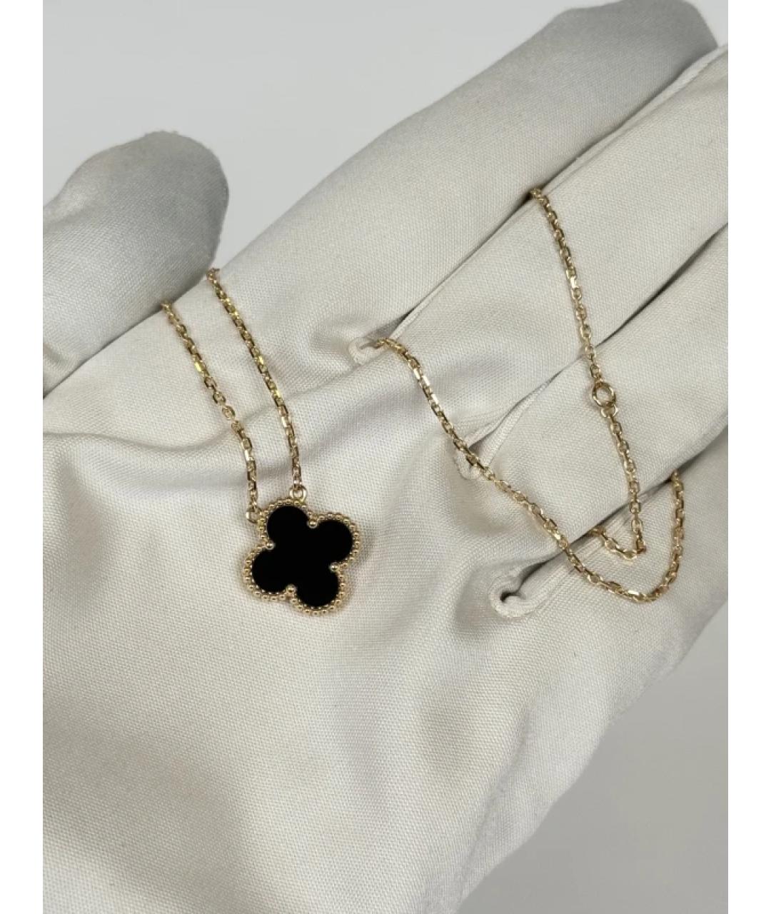 VAN CLEEF & ARPELS Черная подвеска из желтого золота, фото 2
