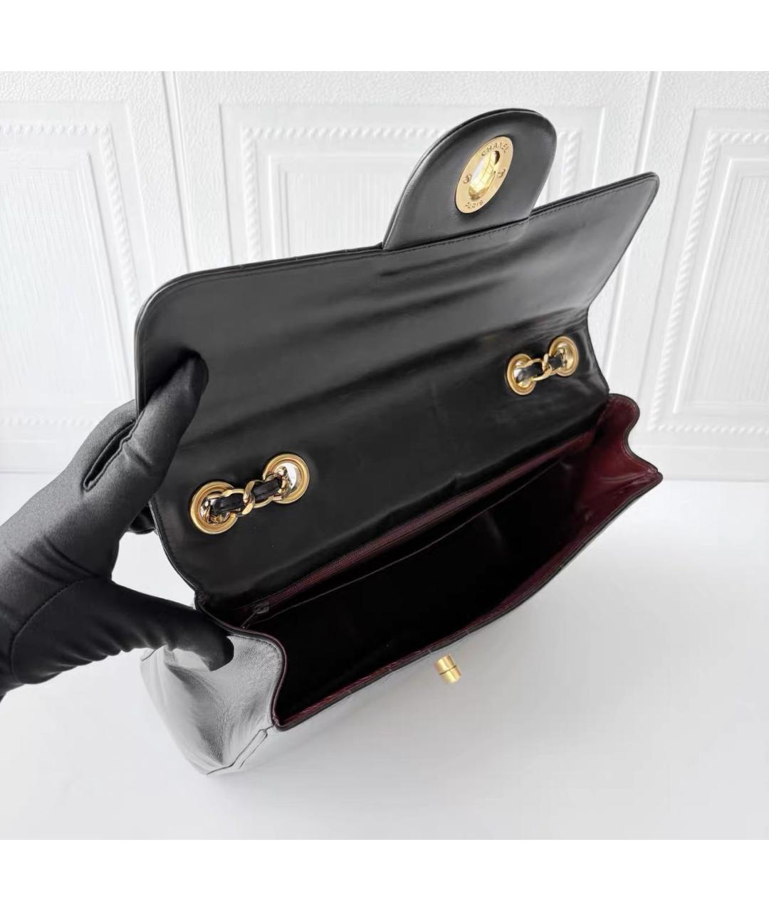 CHANEL Черная кожаная сумка через плечо, фото 4