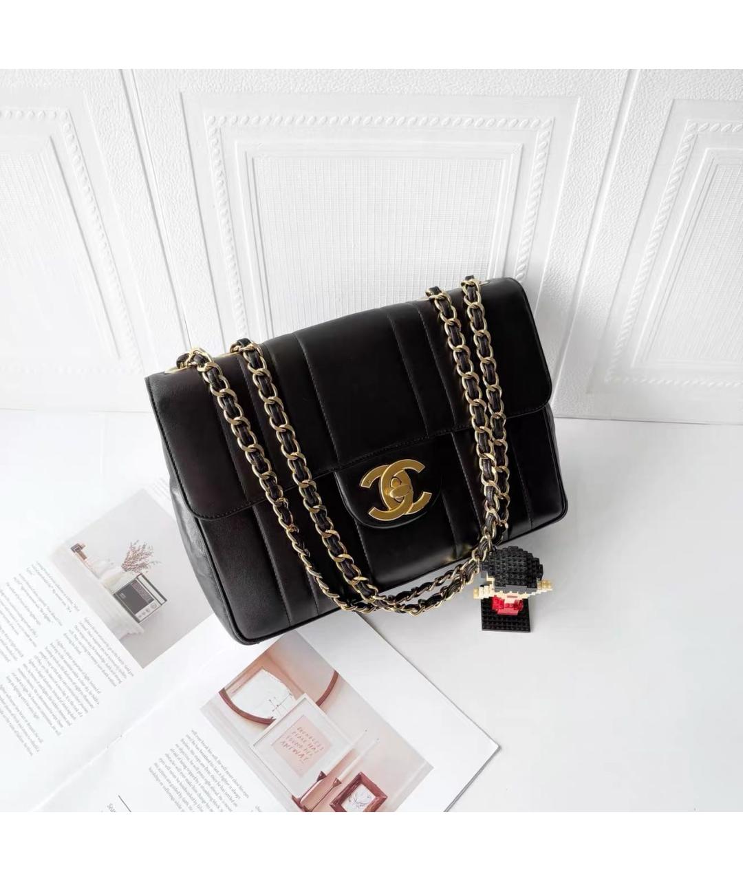 CHANEL Черная кожаная сумка через плечо, фото 2