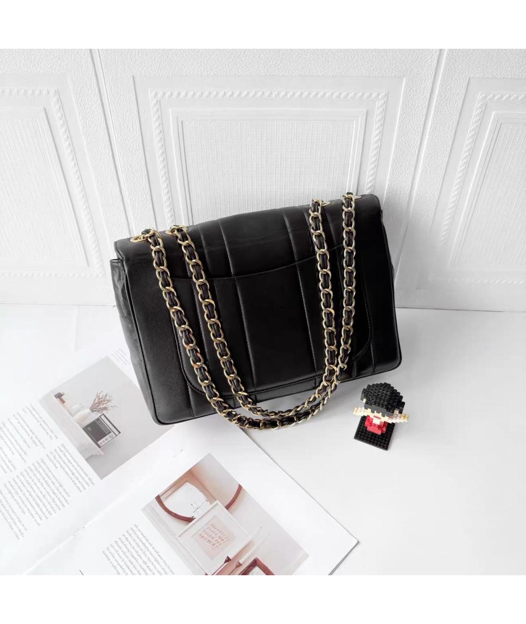 CHANEL Черная кожаная сумка через плечо, фото 3