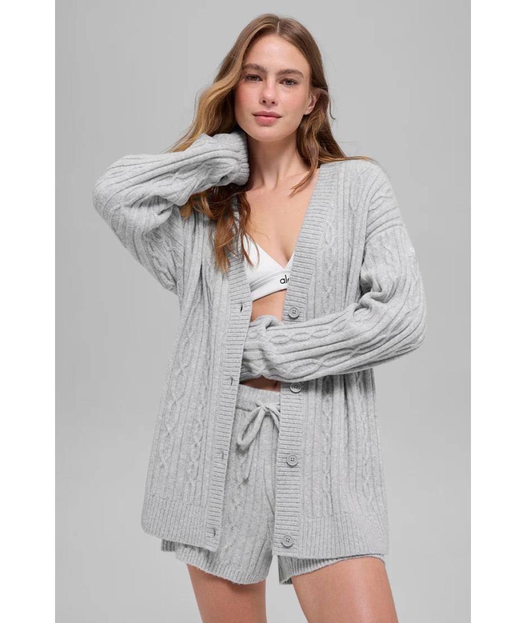 ALO YOGA Серый кардиган, фото 5