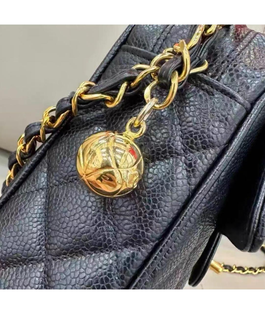 CHANEL Черная кожаная сумка тоут, фото 6