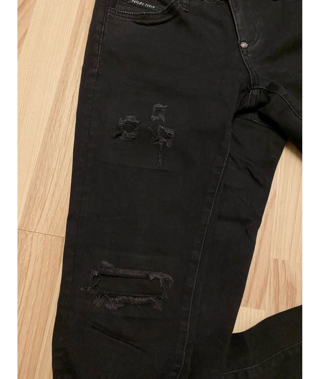 PHILIPP PLEIN Черные хлопковые джинсы слим, фото 5