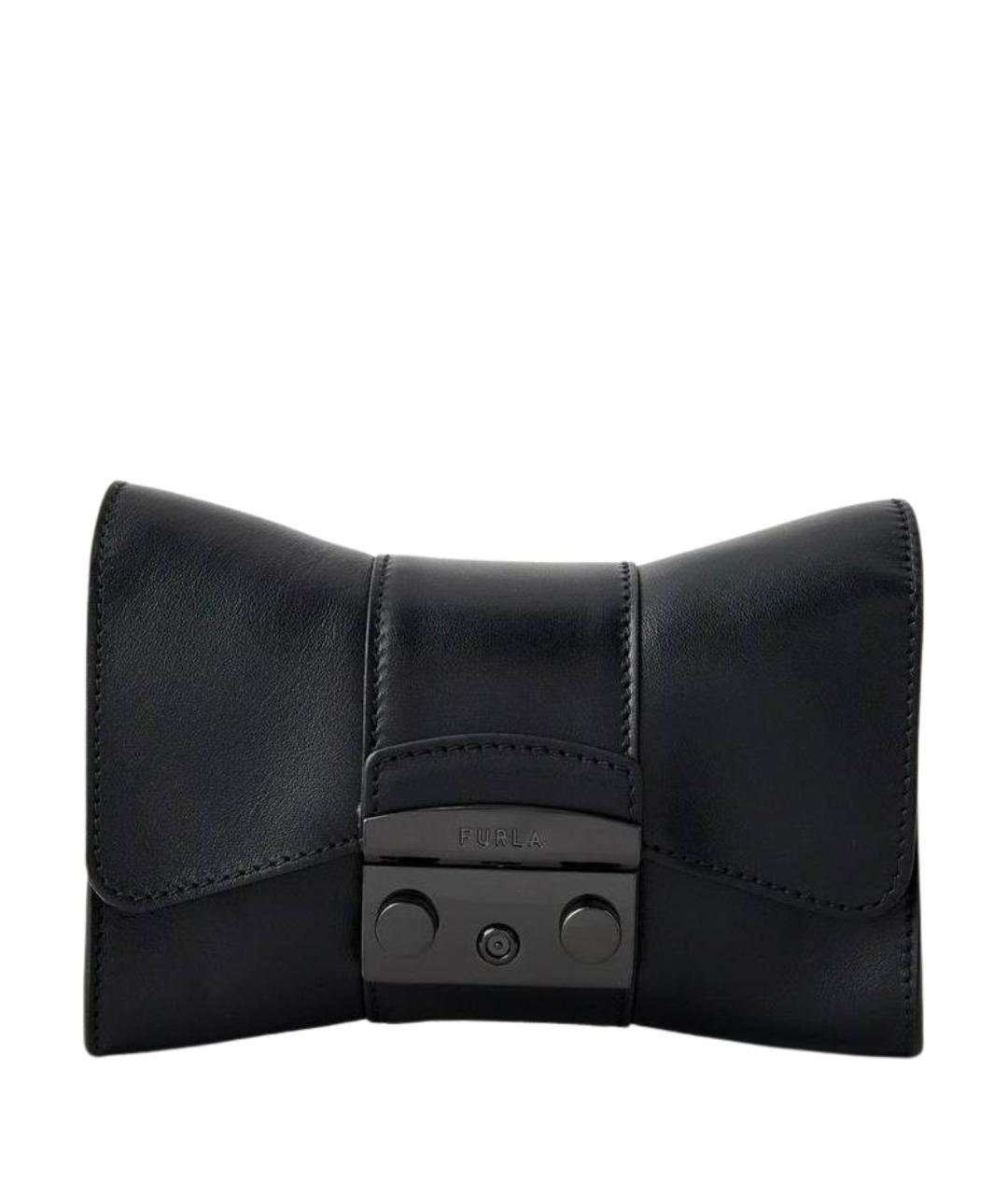 FURLA Черная кожаная сумка через плечо, фото 1