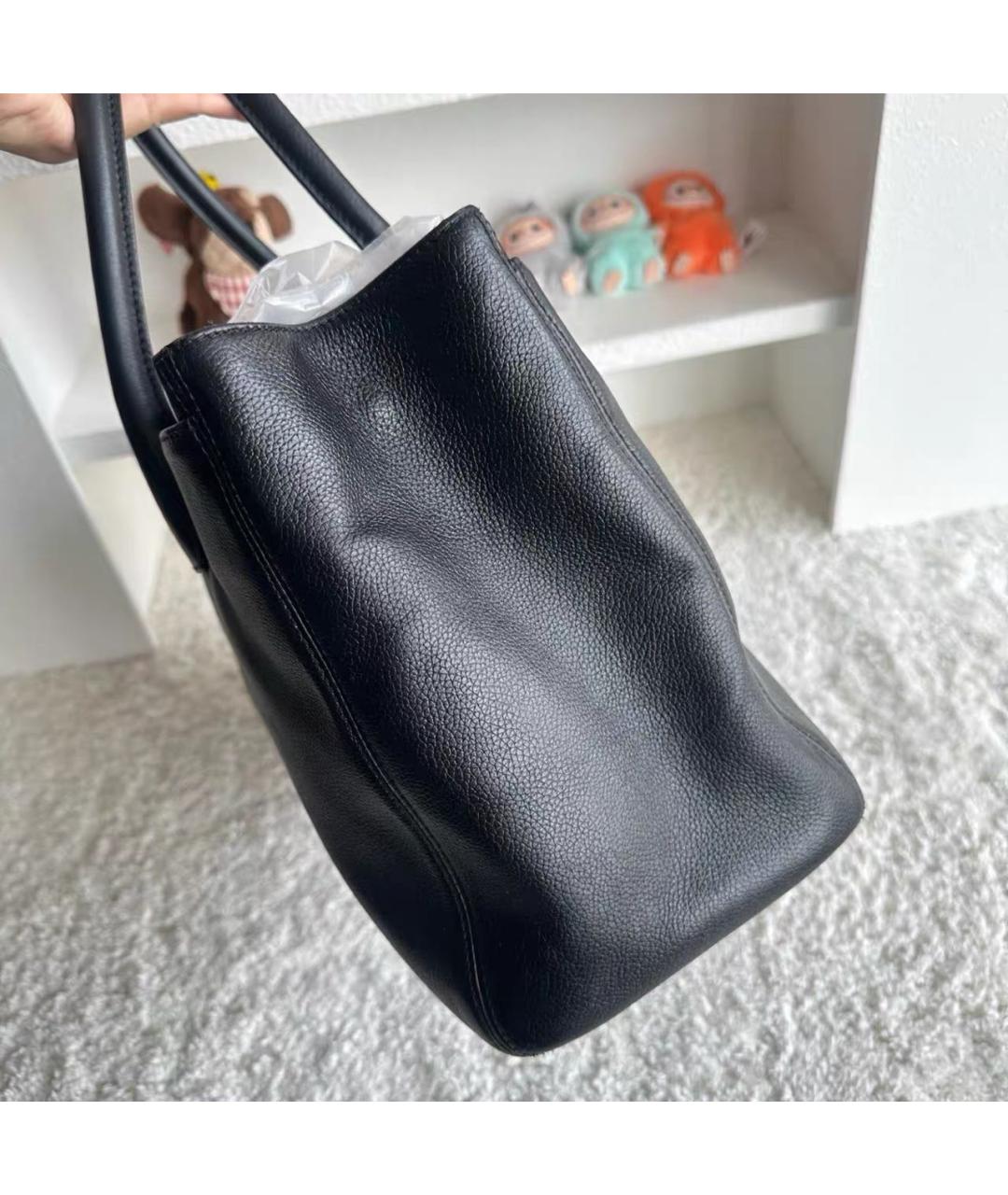 CHANEL Черная кожаная сумка тоут, фото 3