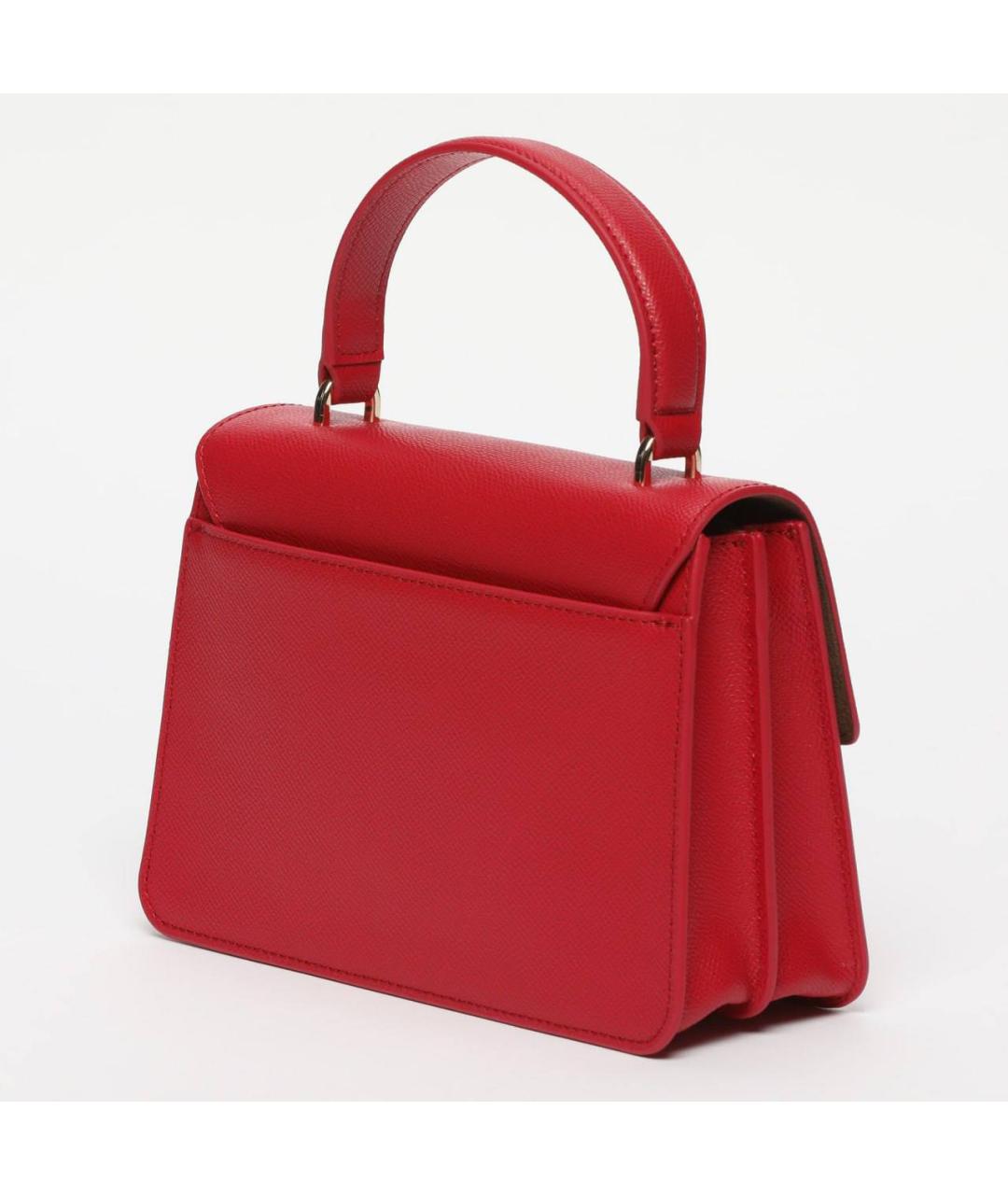 FURLA Красная кожаная сумка с короткими ручками, фото 3