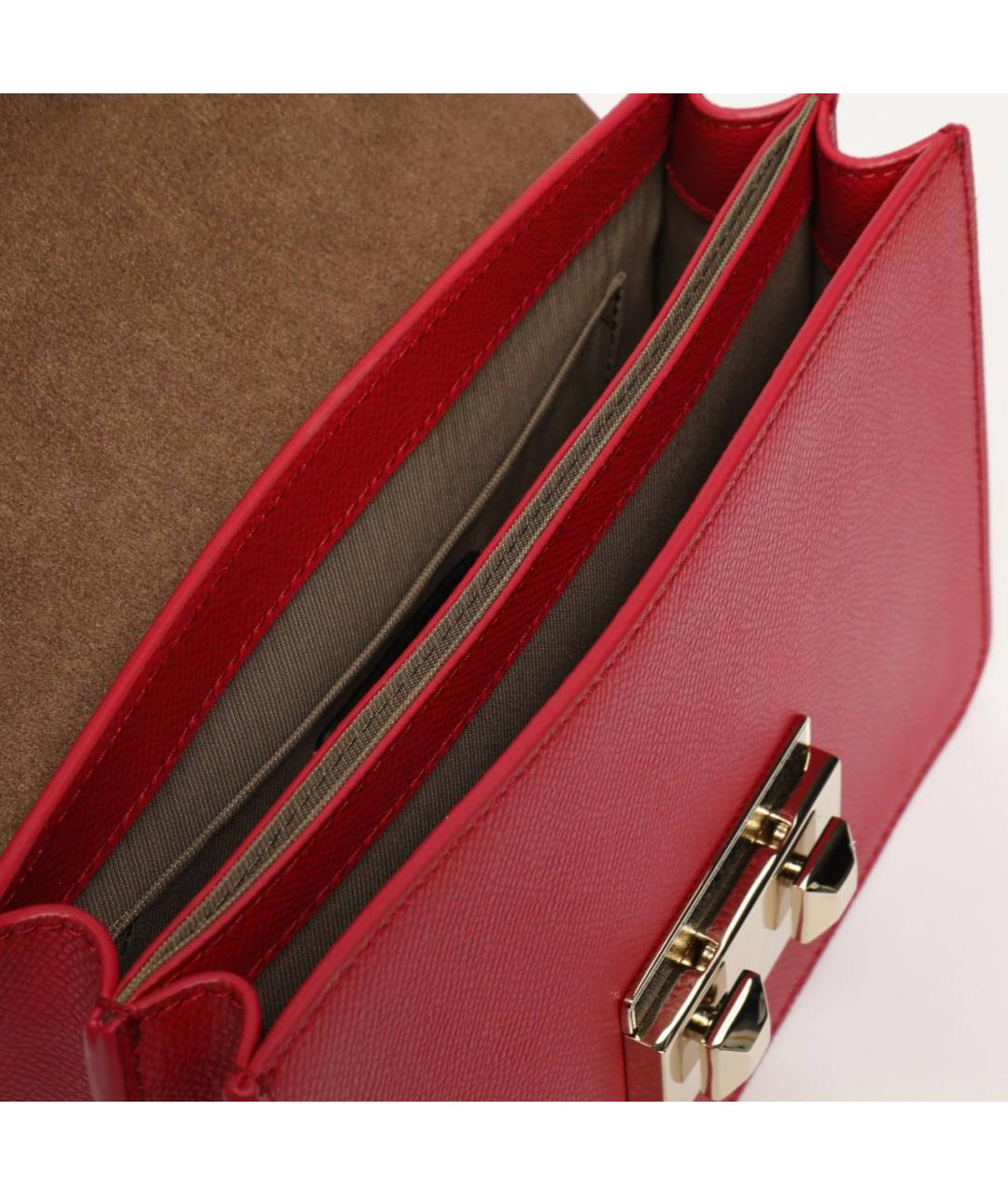 FURLA Красная кожаная сумка с короткими ручками, фото 2