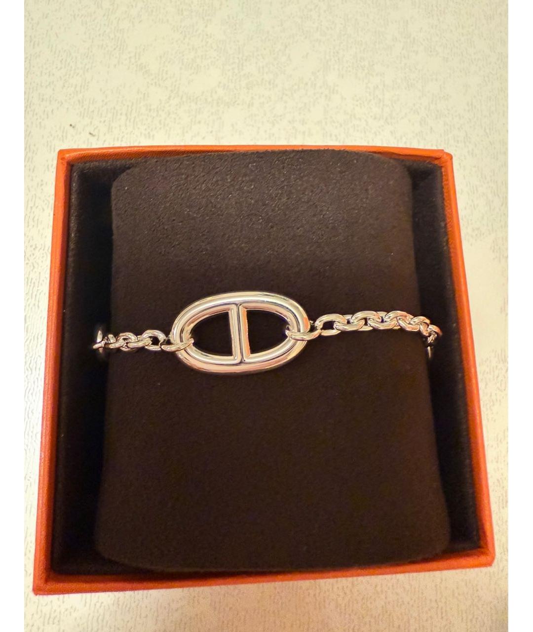 HERMES Серебрянный серебряный браслет, фото 4